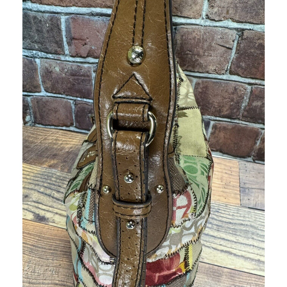 Vintage Etienne Aigner Tuscon Patchwork‎ Canvas Shoulder Bag Tote Purse Boho - Picture 16 of 16